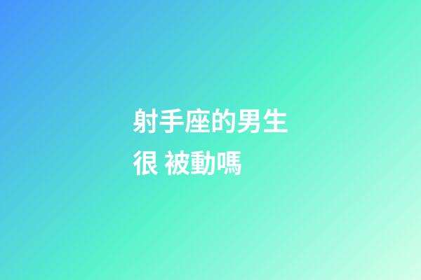 射手座的男生很 被動嗎-第1張-星座運勢-玄機派